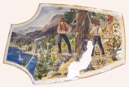 Temmel artwork of loggers