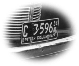 1954 license plate close up