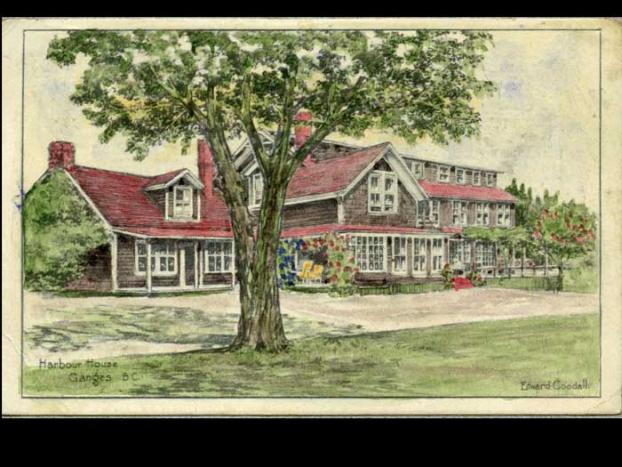 painting of original Harbour House Hotel