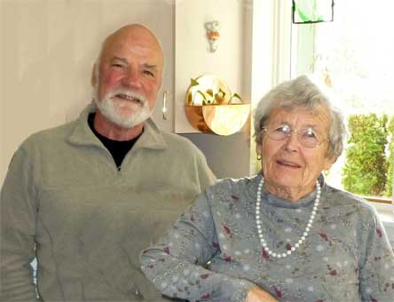 Sue Mouat with Arthur Black.