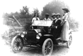 historical photo of car and people