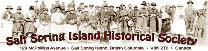 Salt Spring Island Historical Society header