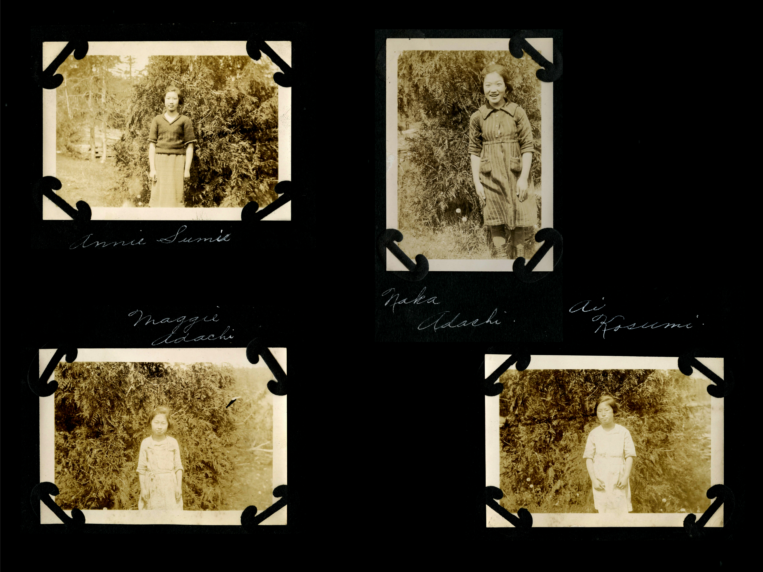 Four Young Japanese Canadian Girls