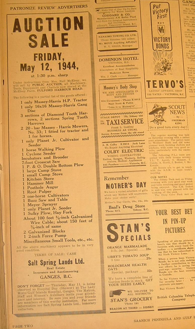 Auction Sale Advertisement